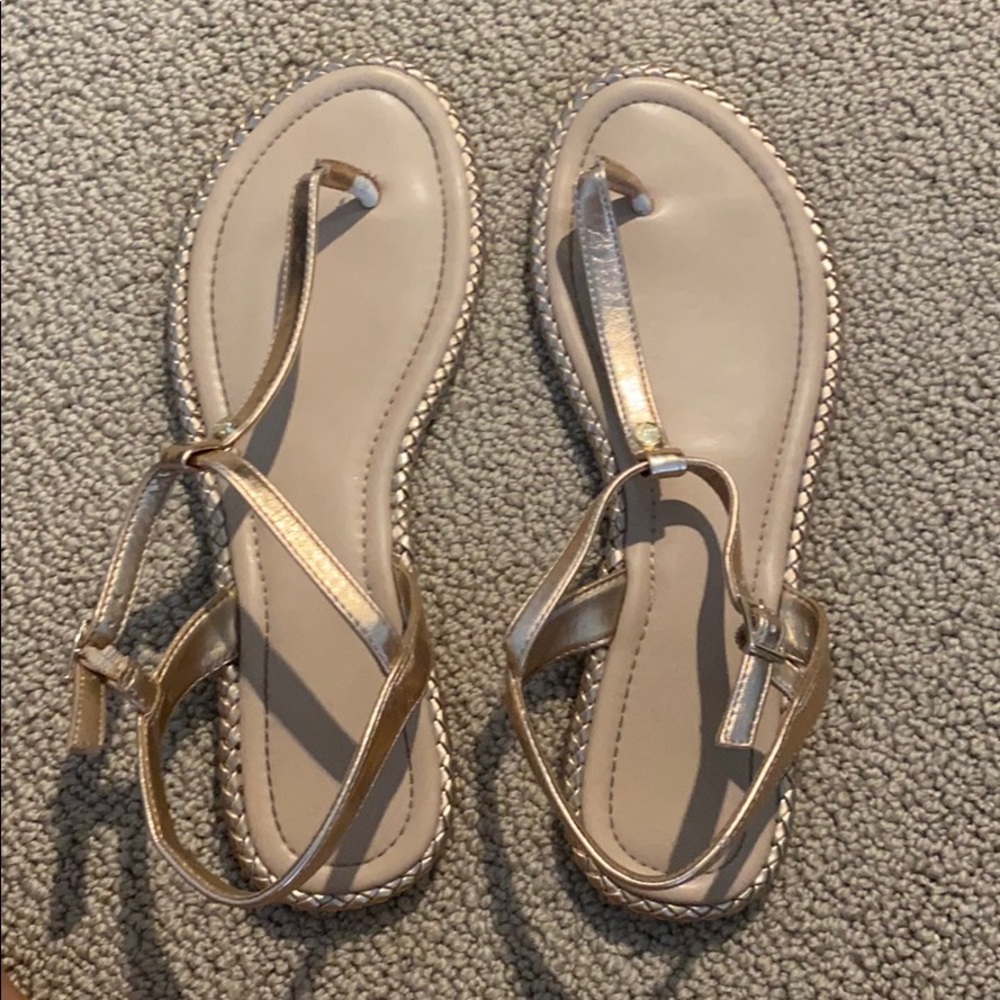 Rose gold sandals